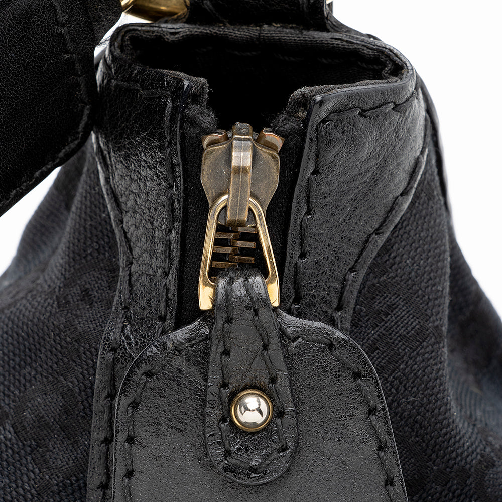 Gucci GG Canvas Jockey Medium Hobo (SHF-19499)