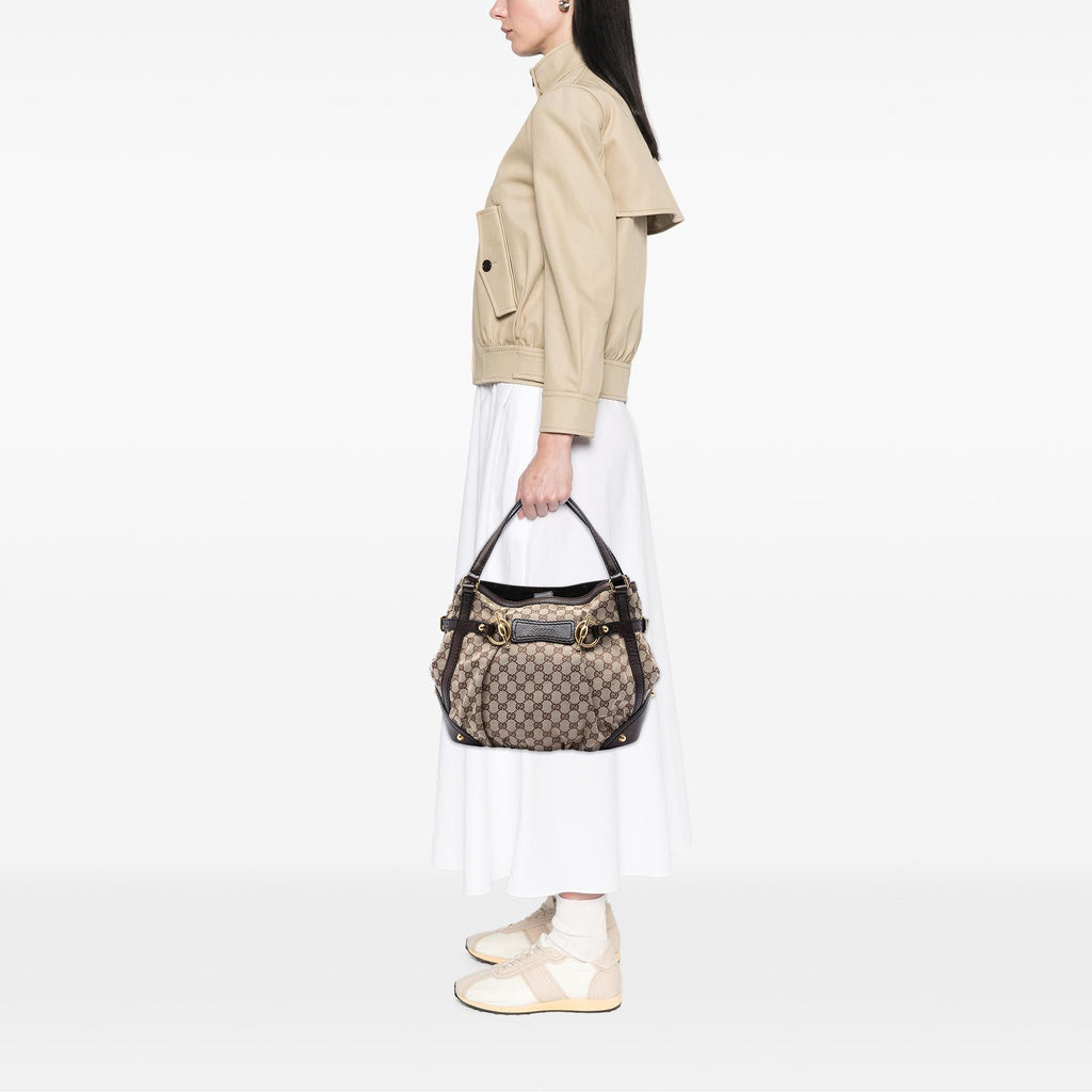 Gucci GG Canvas Jockey Shoulder Bag