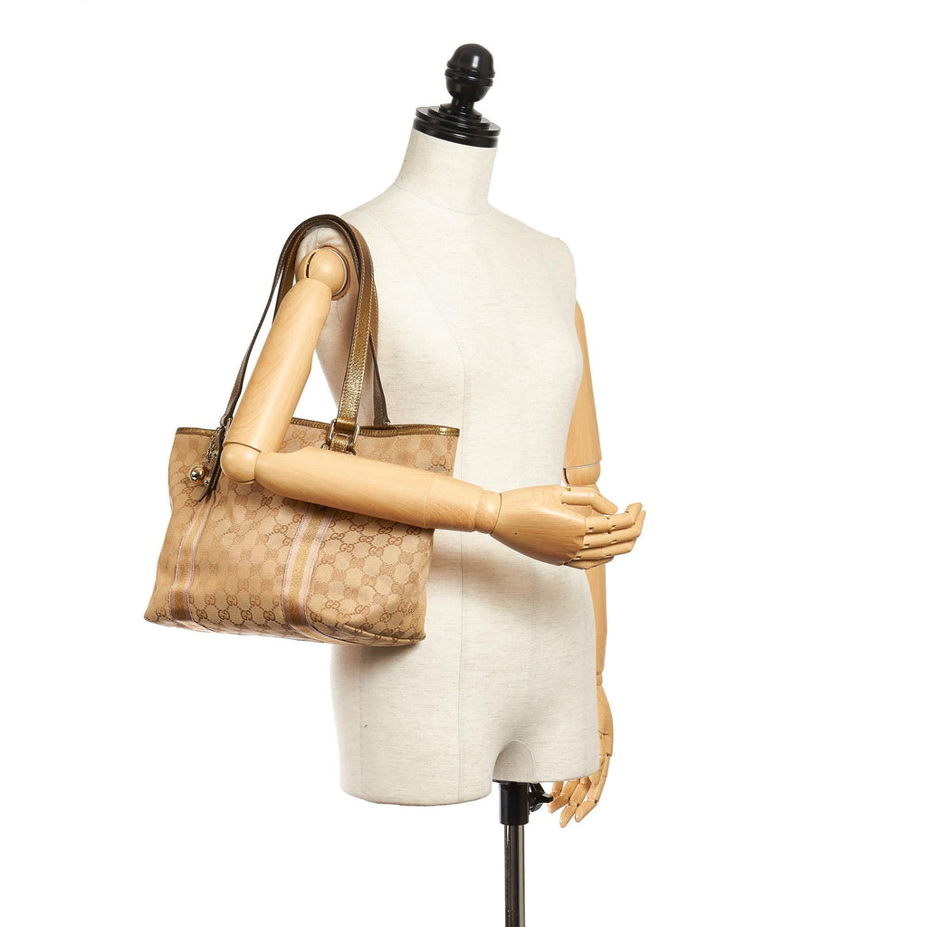 Gucci GG Canvas Jolicoeur Tote Bag (SHG-34745)