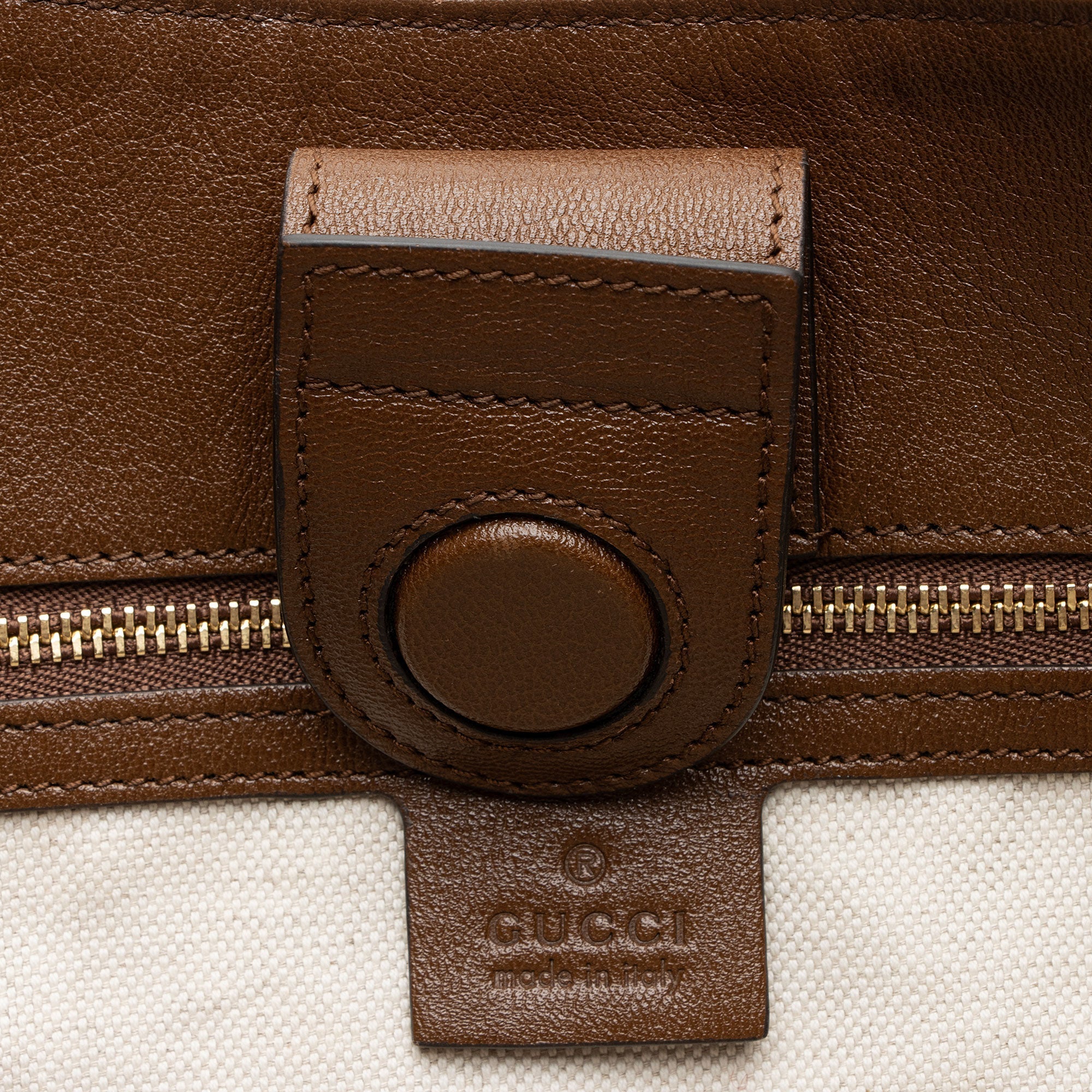 Gucci GG Canvas Leather Horsebit 1955 Tote