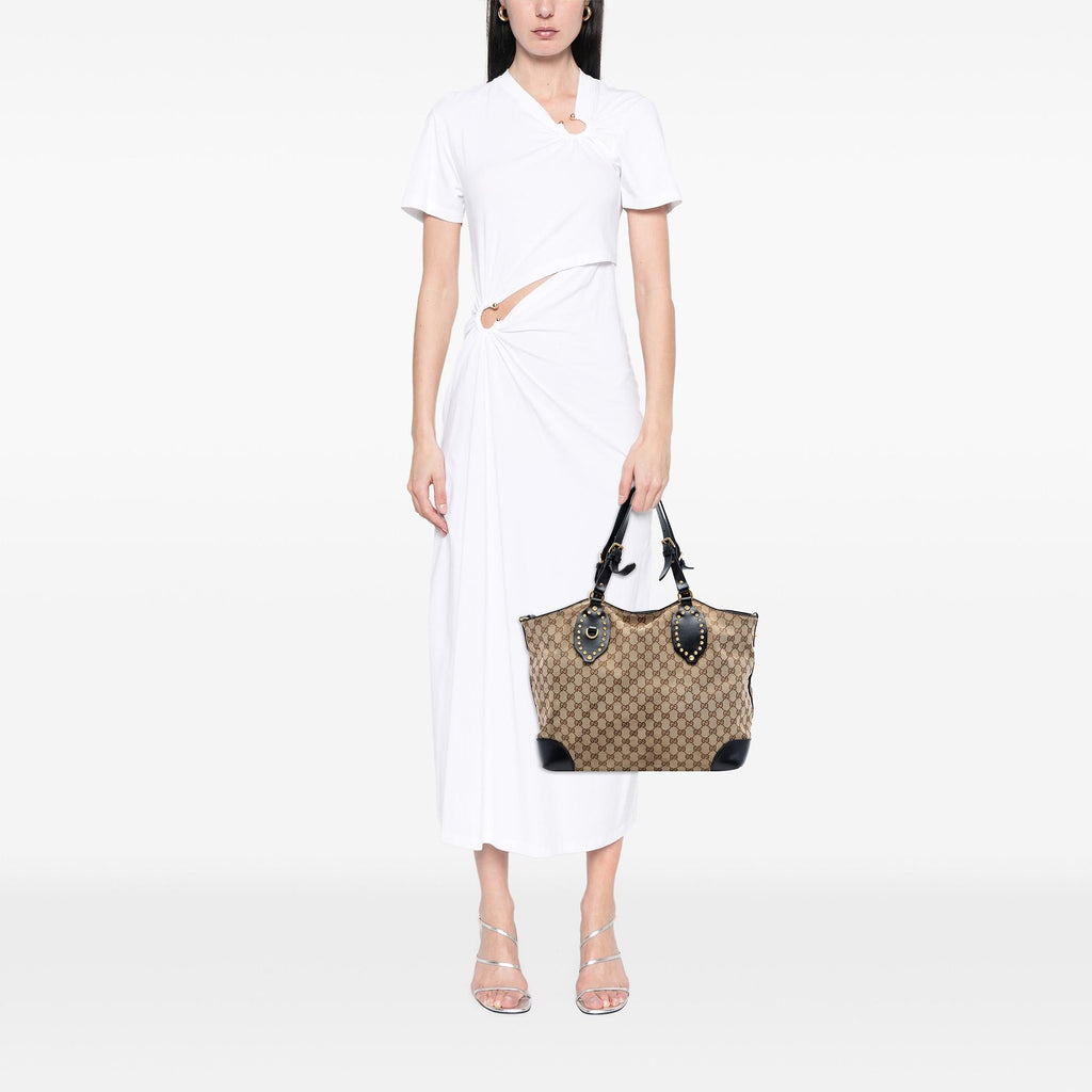 Gucci GG Canvas Patti Studed Hobo