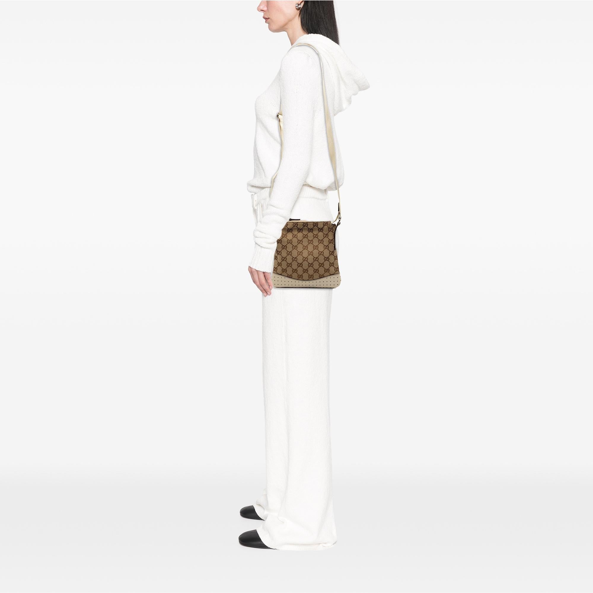 Gucci GG Canvas Perforated Crossbody