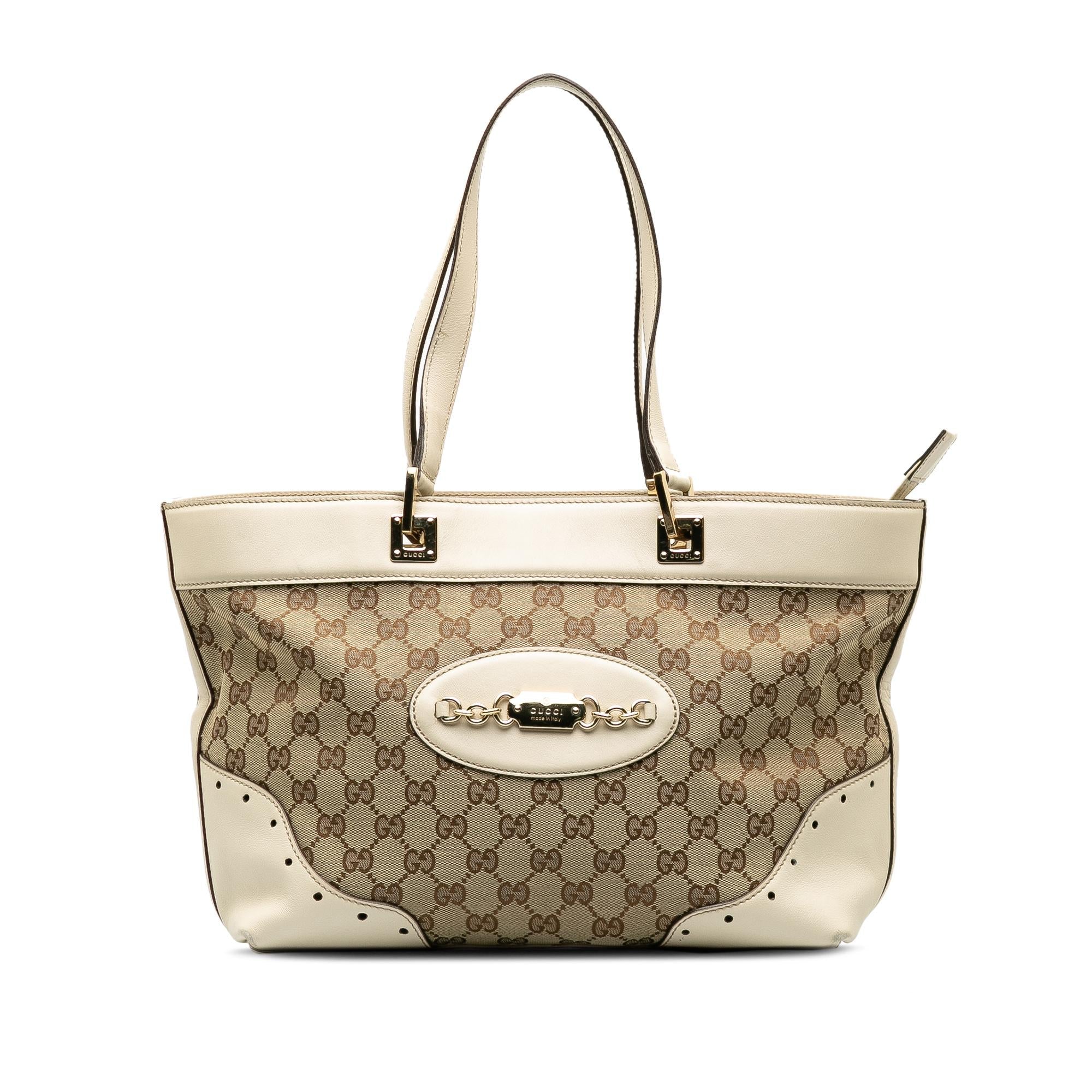 Gucci GG Canvas Punch Tote Bag (SHG-9tCHfx)