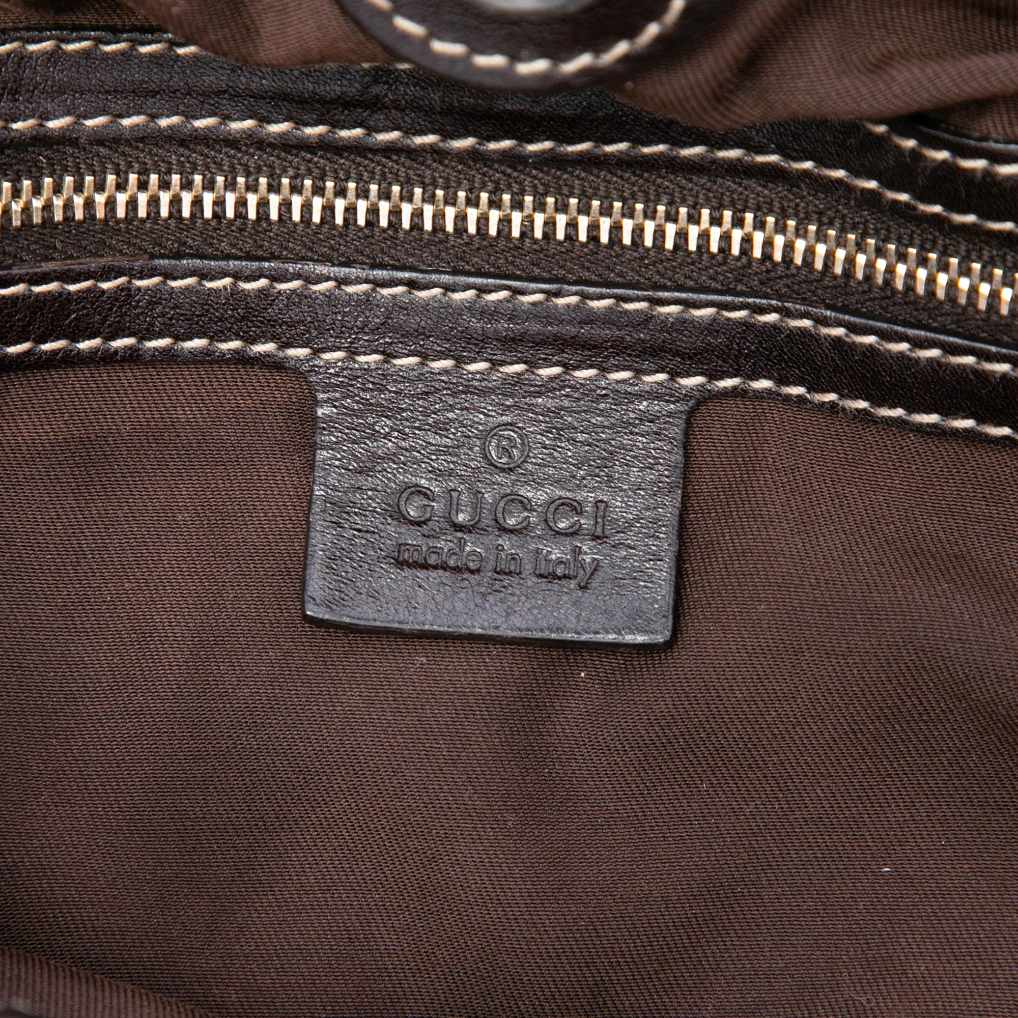 Gucci GG Canvas Studded Pelham Hobo Bag