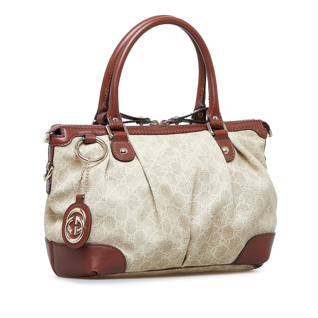 Gucci GG Canvas Sukey Satchel (SHG-M2Kzun)