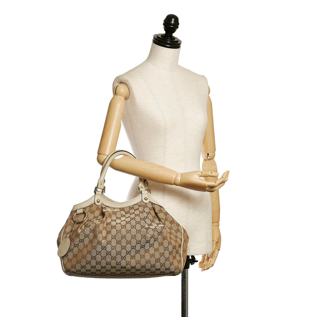 Gucci GG Canvas Sukey Tote Bag (SHG-32722)