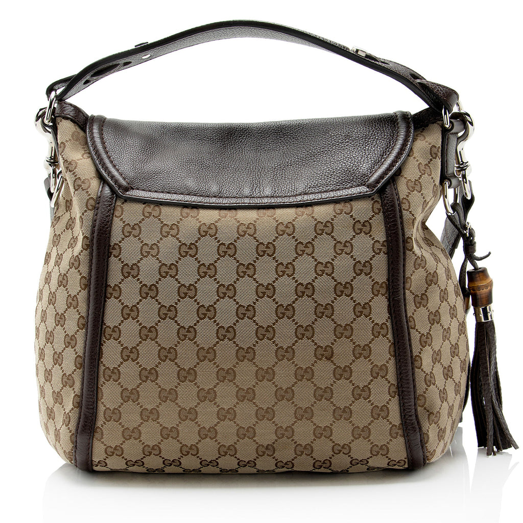 Gucci GG Canvas Techno Horsebit Flap Shoulder Bag