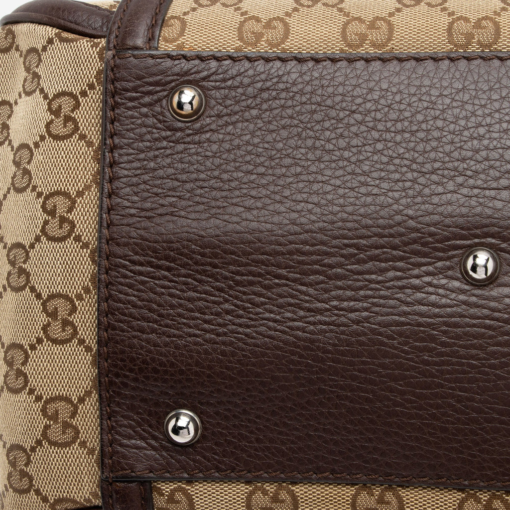Gucci GG Canvas Techno Horsebit Top Handle (SHF-M1IDuu)