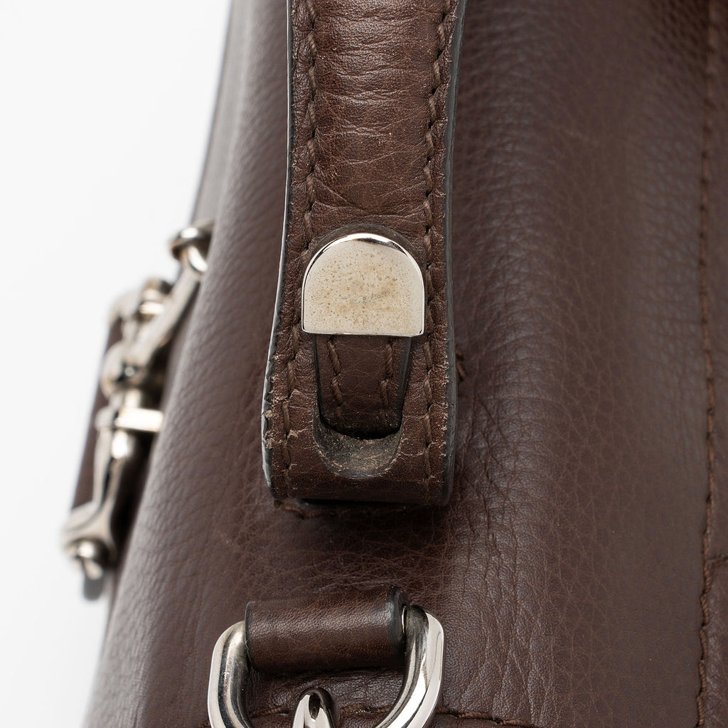 Gucci GG Canvas Techno Horsebit Top Handle (SHF-M1IDuu)