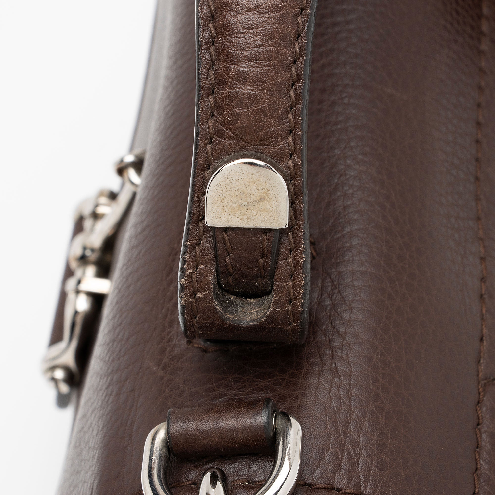 Gucci GG Canvas Techno Horsebit Top Handle (SHF-M1IDuu)