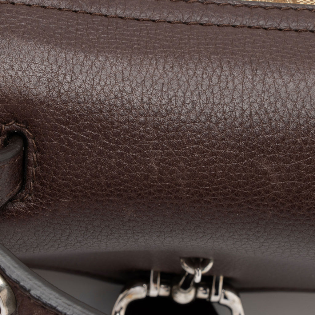 Gucci GG Canvas Techno Horsebit Top Handle (SHF-M1IDuu)