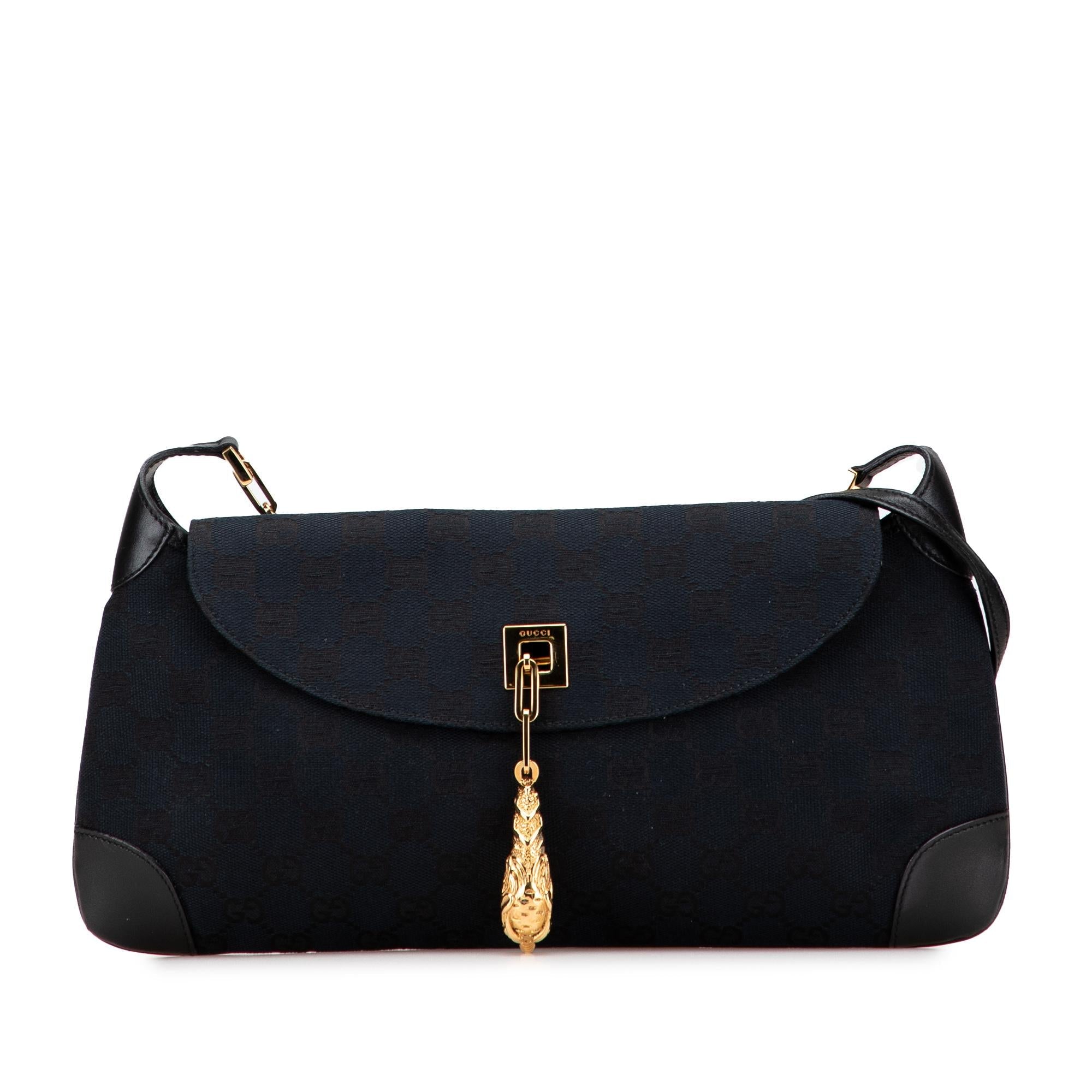 Gucci GG Canvas Tiger Charm Crossbody