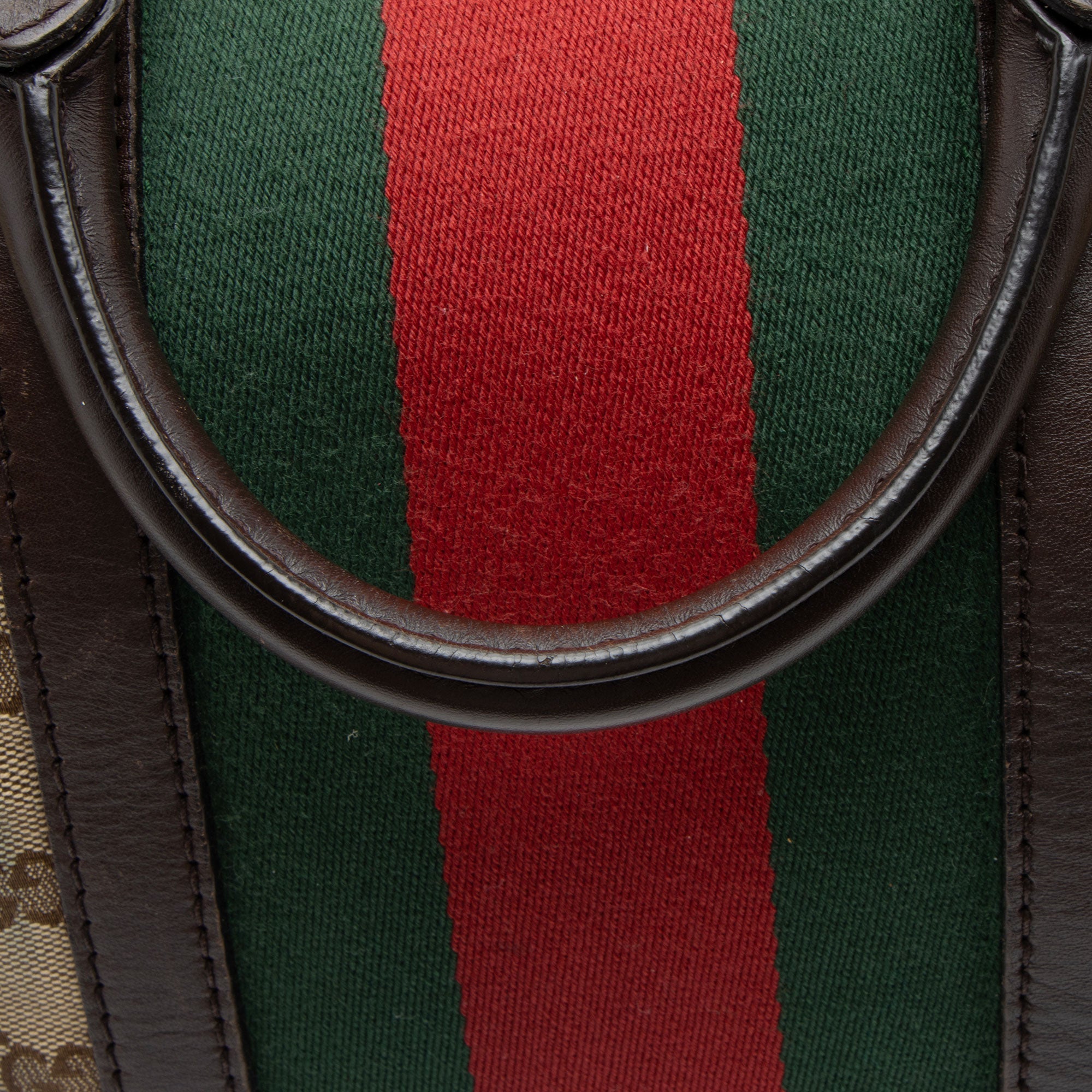 Gucci GG Canvas Vintage Web Joy Medium Boston Bag (SHF-JfdslQ)