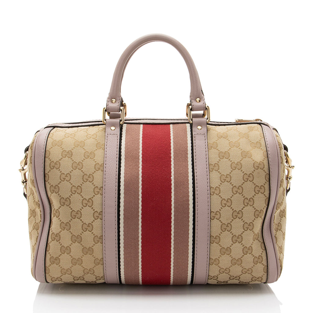Gucci GG Canvas Vintage Web Joy Medium Boston Bag