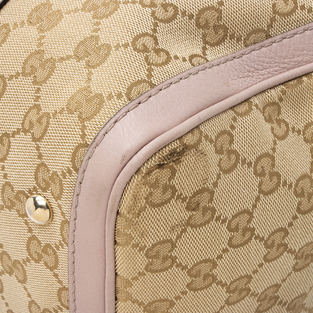 Gucci GG Canvas Vintage Web Joy Medium Boston Bag