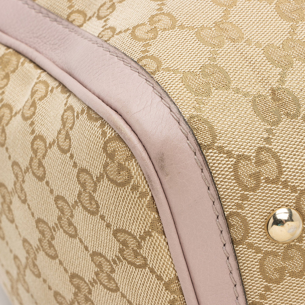 Gucci GG Canvas Vintage Web Joy Medium Boston Bag