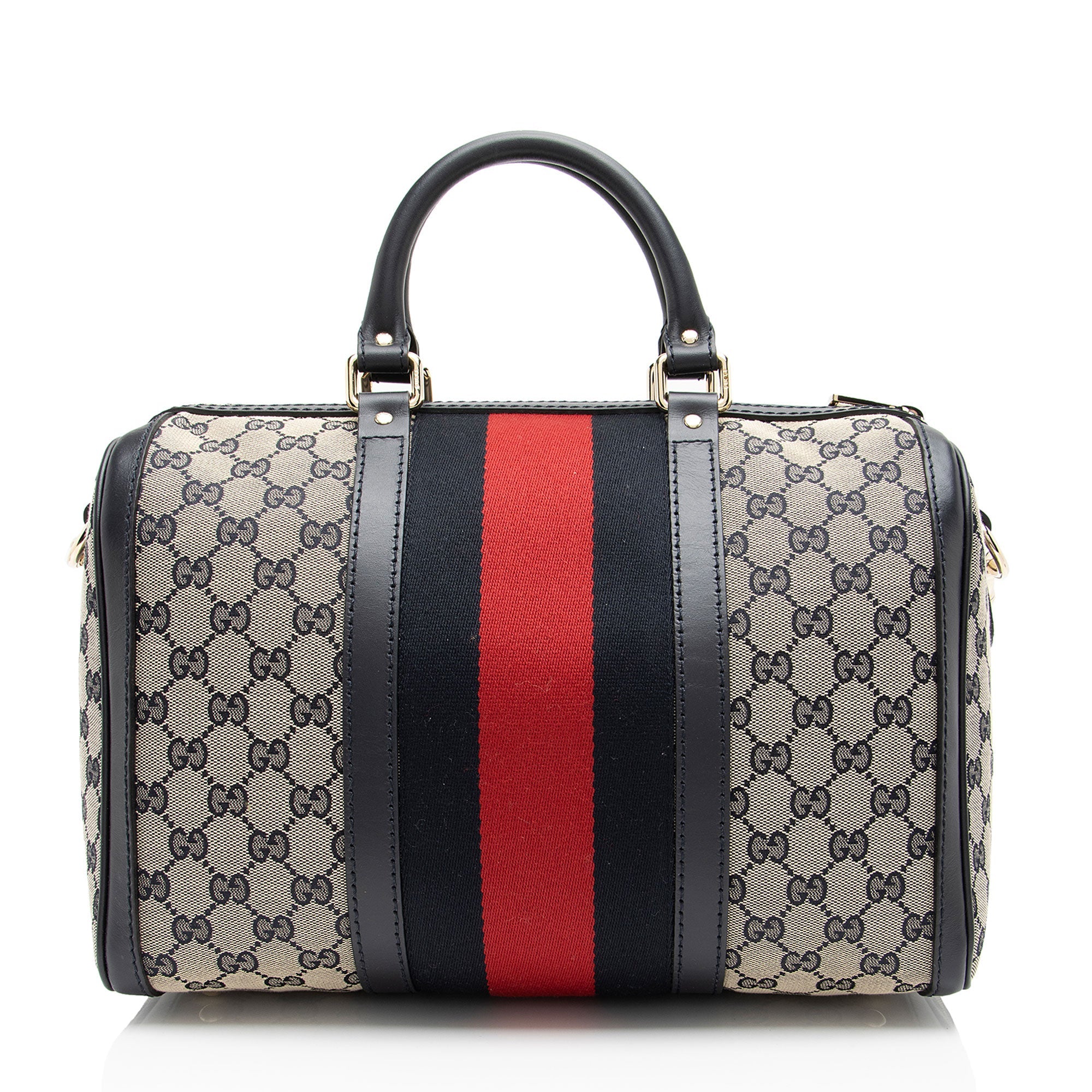 Gucci GG Canvas Vintage Web Joy Medium Boston Bag