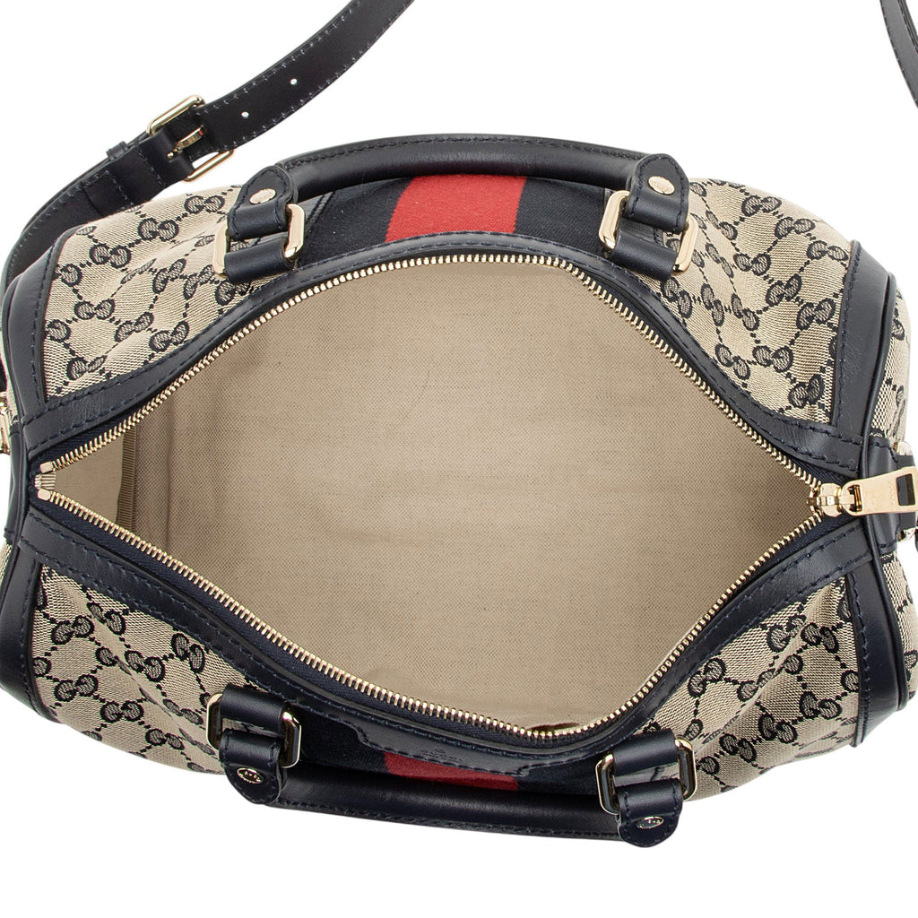 Gucci GG Canvas Vintage Web Joy Medium Boston Bag