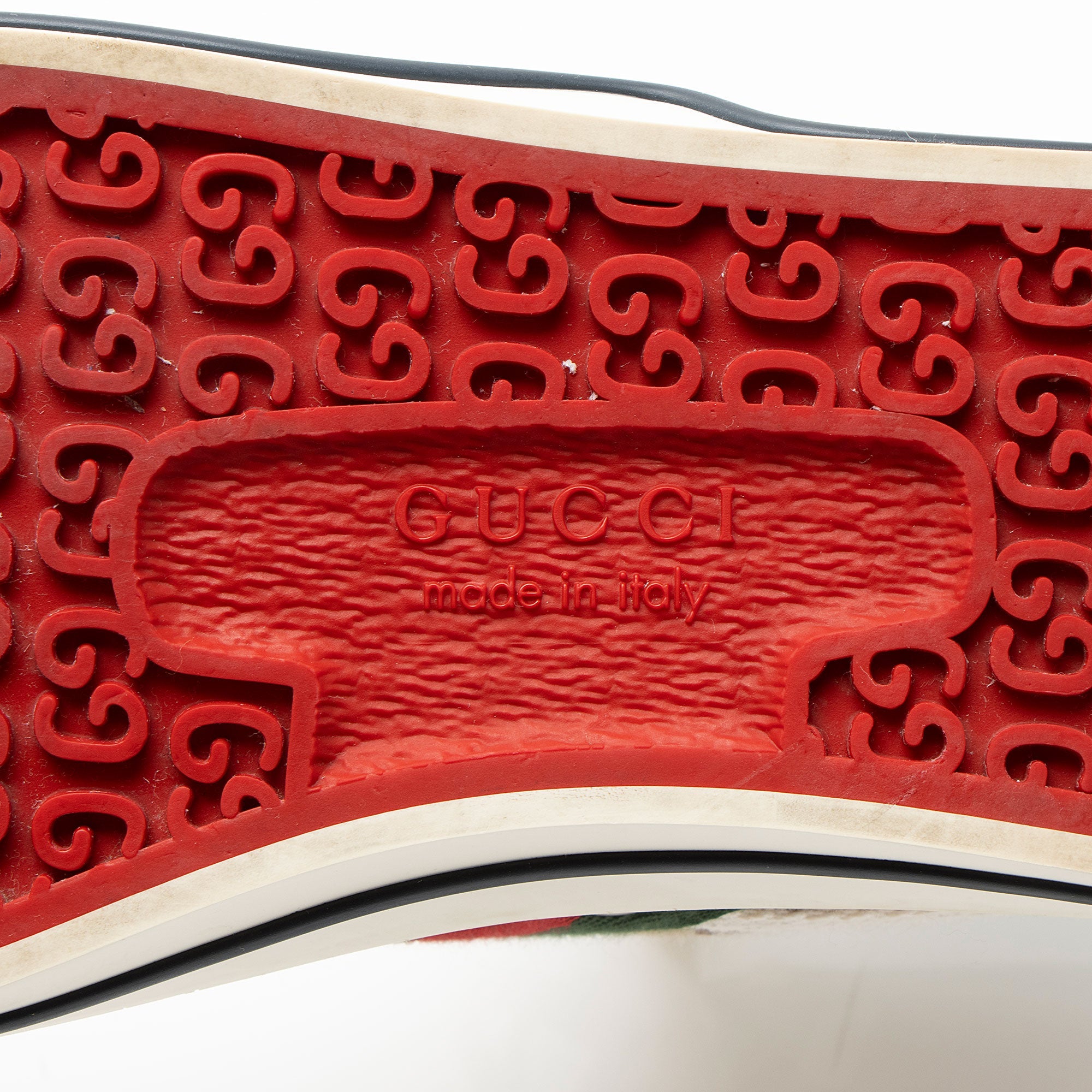 Gucci GG Canvas Web 1977 Tennis High Top Sneakers - Size 8 / 38