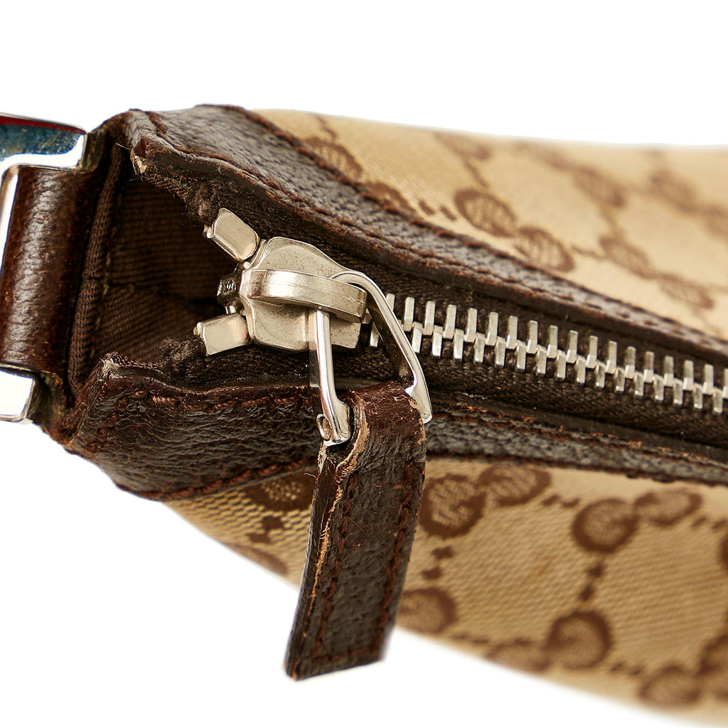 Gucci GG Canvas Web Baguette (SHG-31850)
