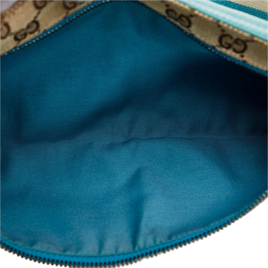 Gucci GG Canvas Web Double Pocket Belt Bag (SHG-fVauzX)