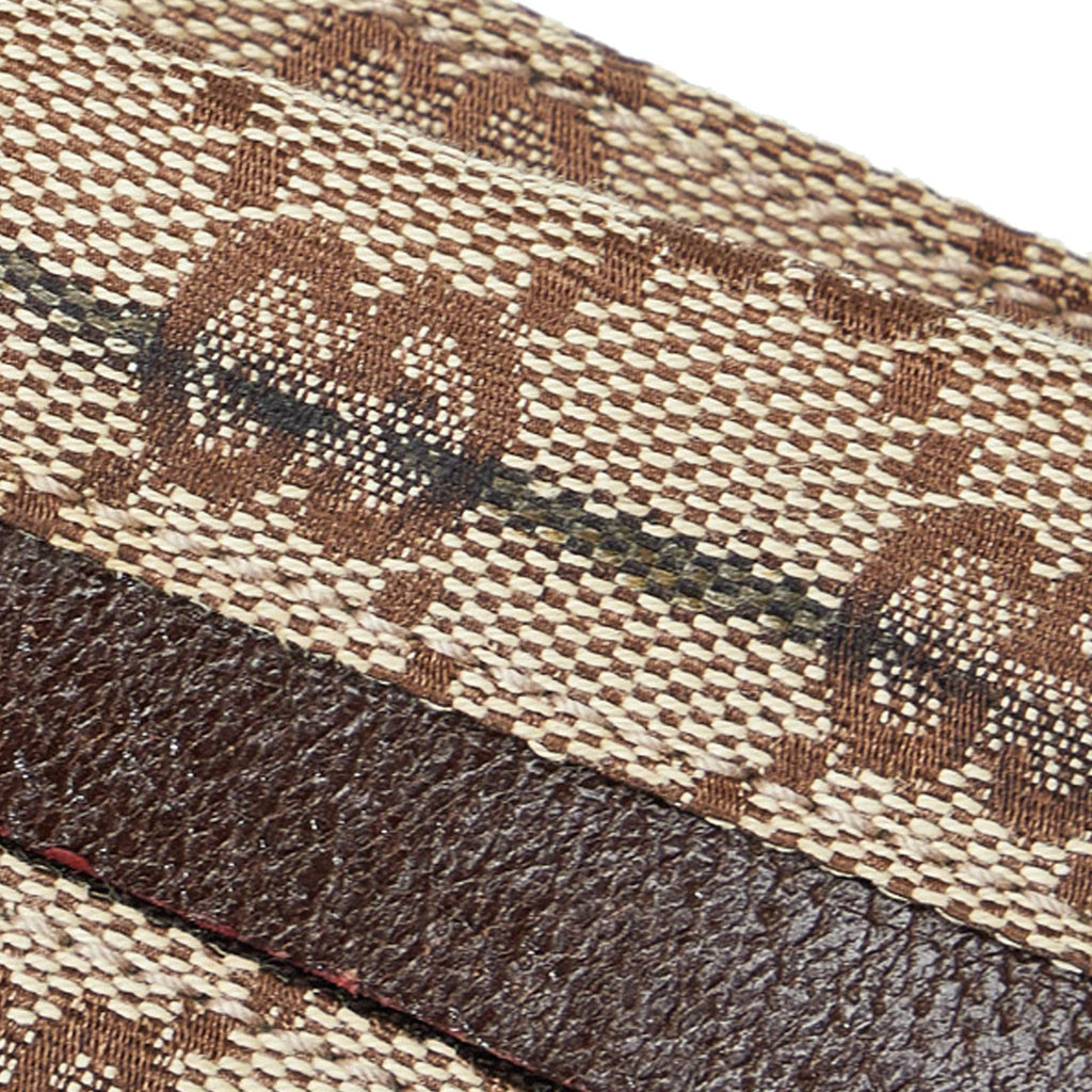 Gucci GG Canvas Web Double Pocket Belt Bag (SHG-YovxPn)