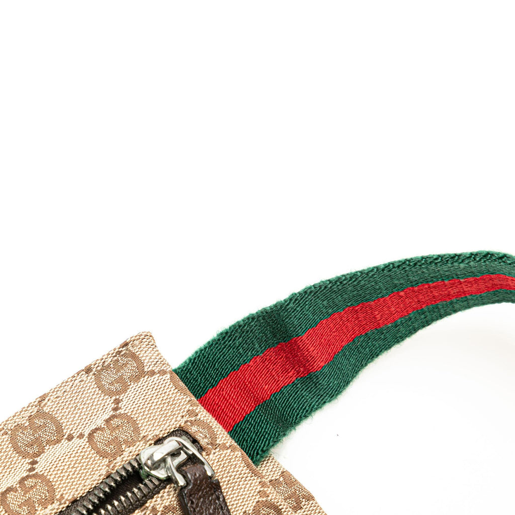 Gucci GG Canvas Web Double Pocket Belt Bag (SHG-o3rVa1)