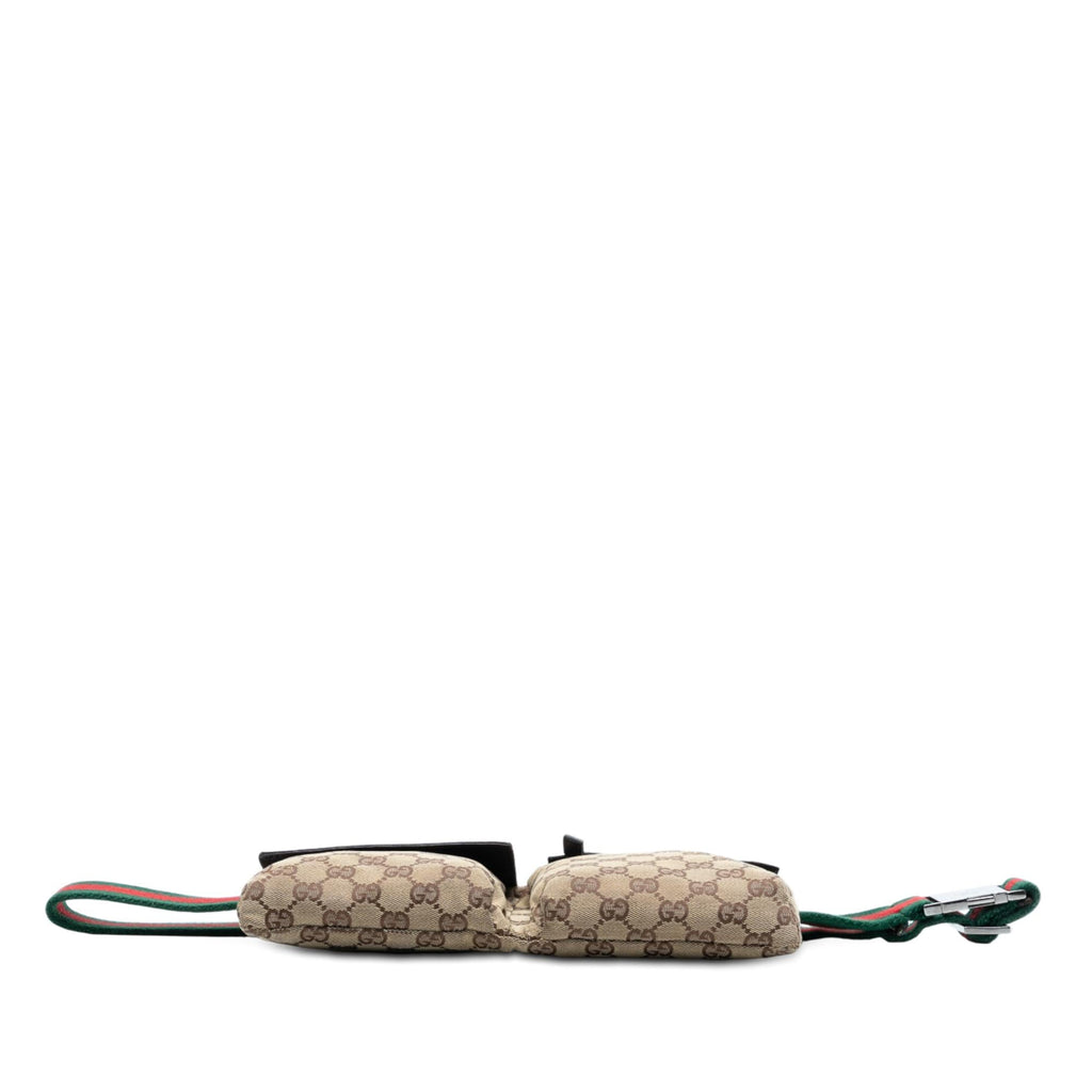 Gucci GG Canvas Web Double Pocket Belt Bag