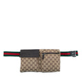 Gucci GG Canvas Web Double Pocket Belt Bag