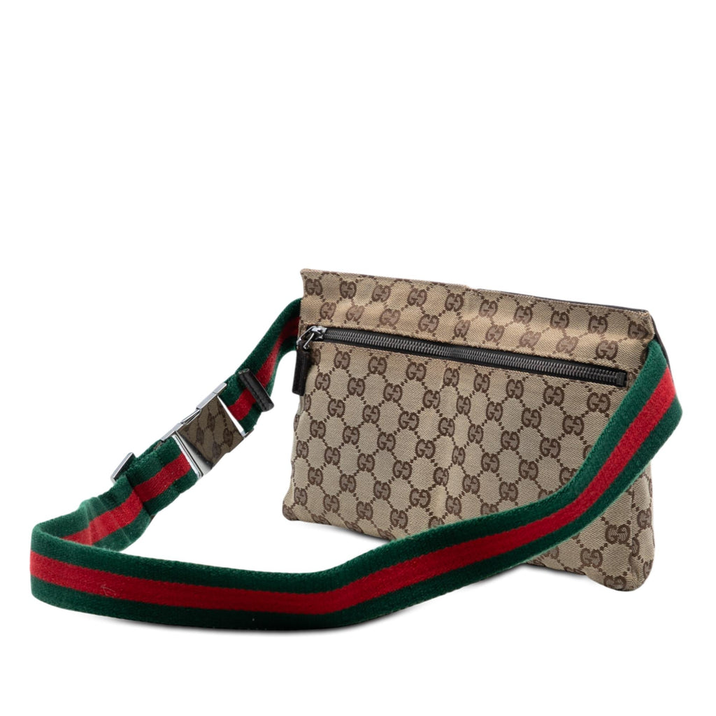 Gucci GG Canvas Web Double Pocket Belt Bag