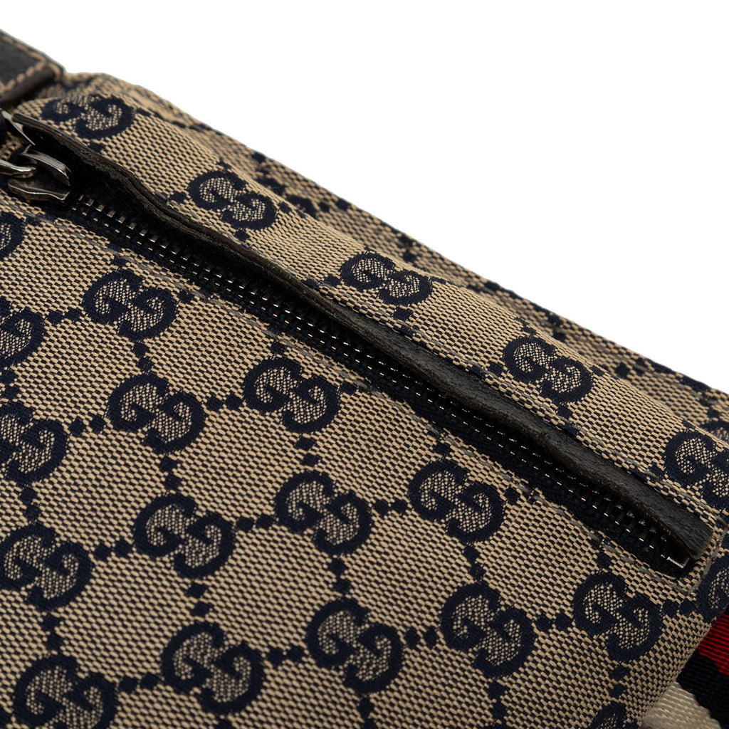 Gucci GG Canvas Web Double Pocket Belt Bag