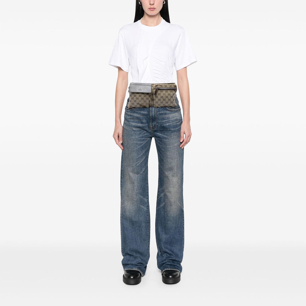 Gucci GG Canvas Web Double Pocket Belt Bag