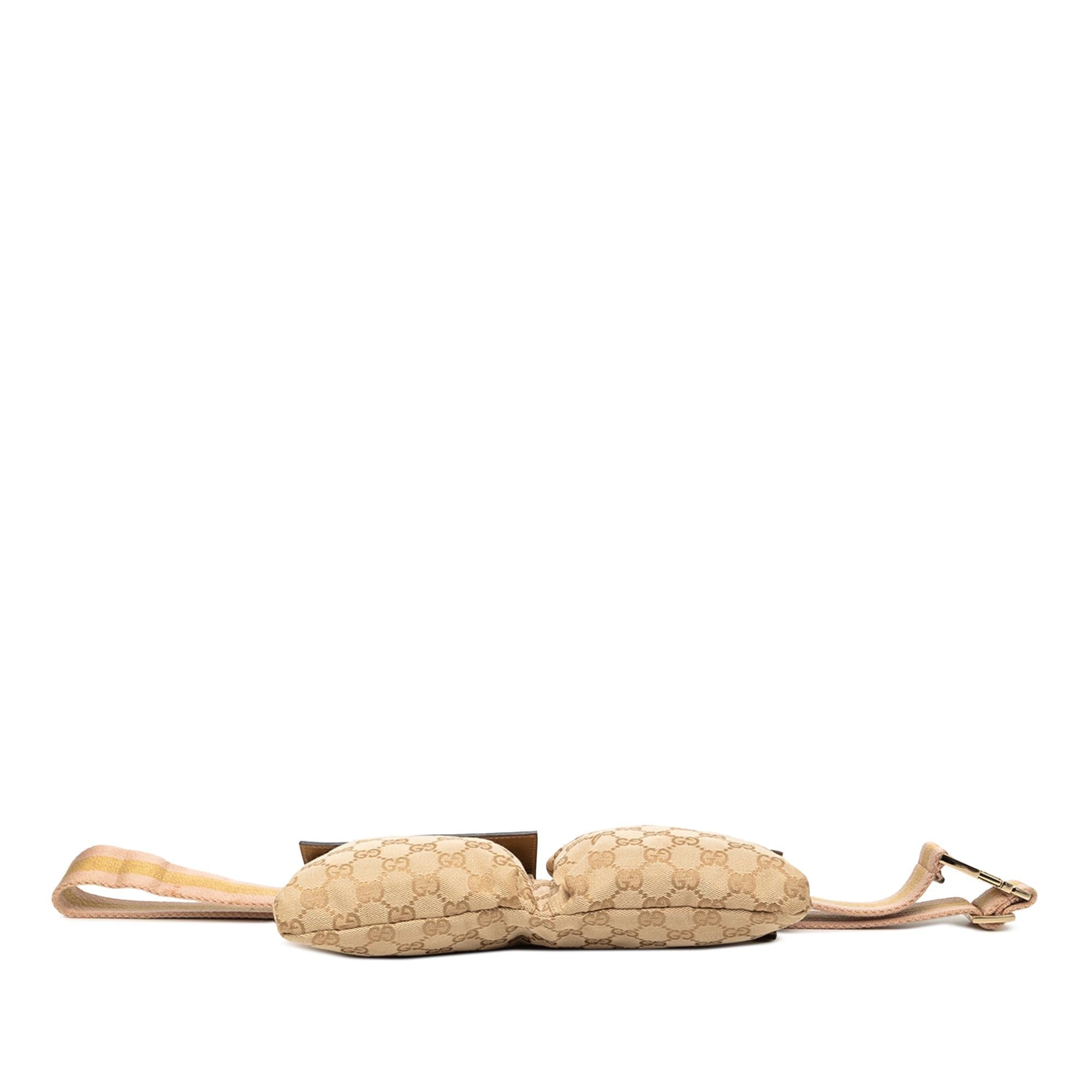 Gucci GG Canvas Web Double Pocket Belt Bag