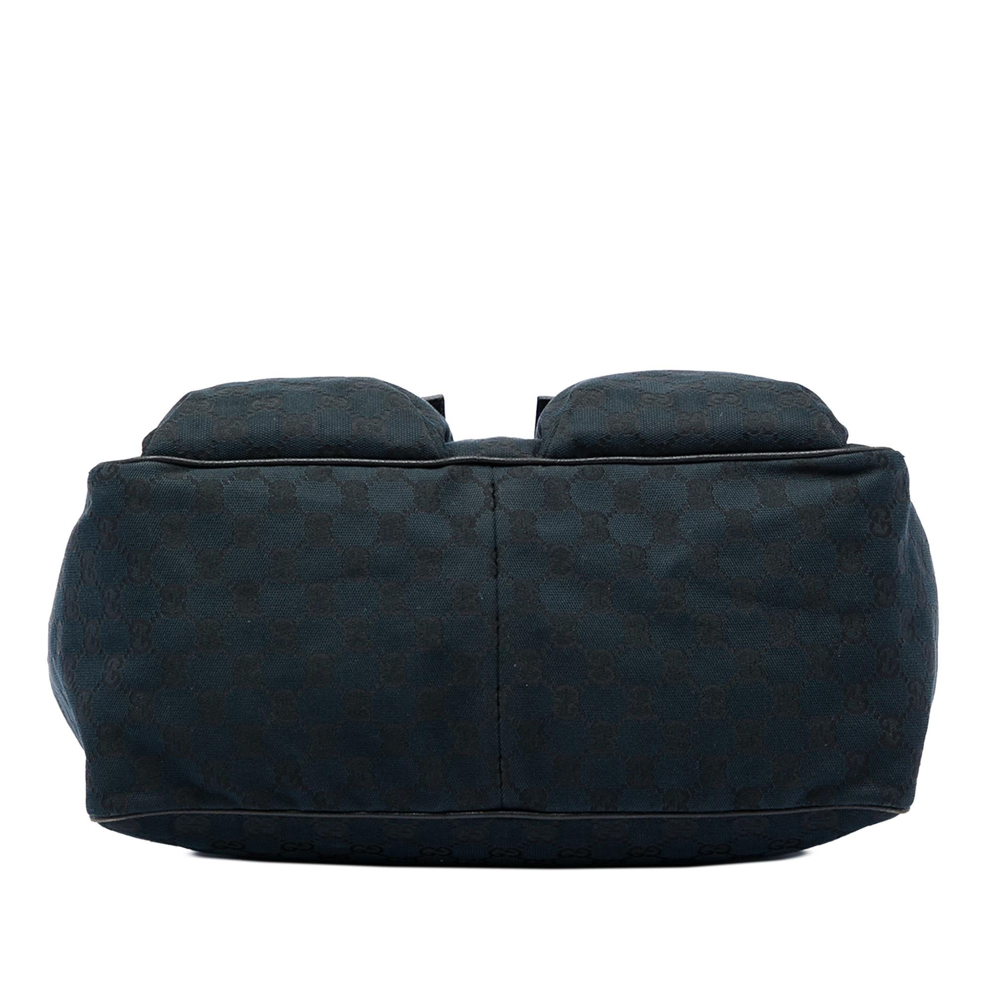 Gucci GG Canvas Web Double Pockets Tote