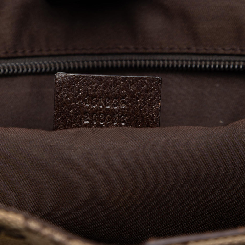 Gucci GG Canvas Web Double Pockets Tote