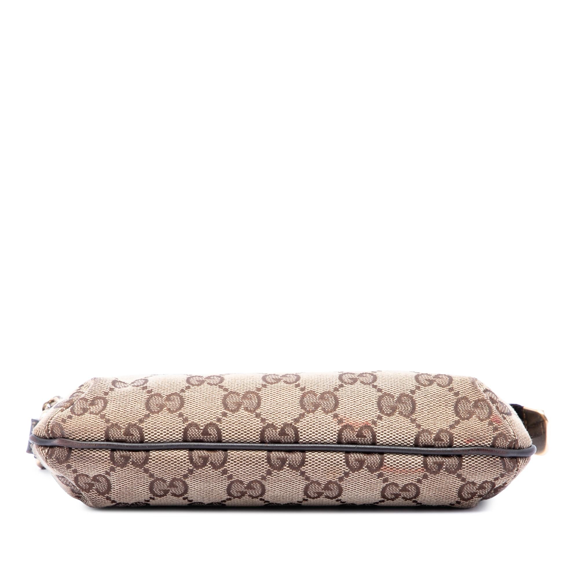 Gucci GG Canvas Web Jolicoeur Wristlet Pouch