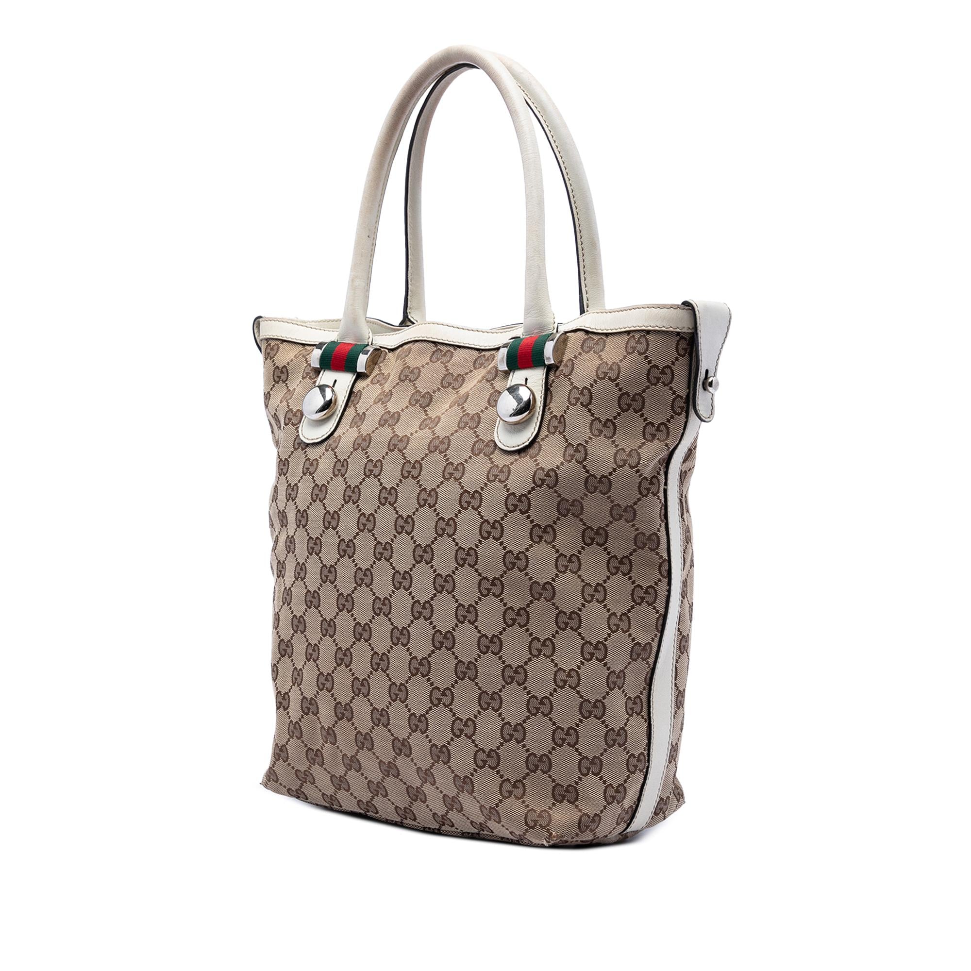 Gucci GG Canvas Web Match Ball Tote