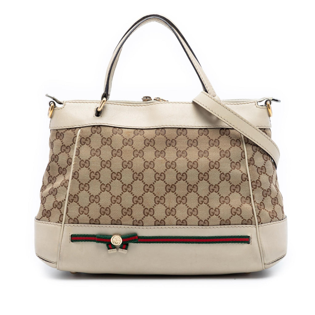 Gucci GG Canvas Web Mayfair Satchel