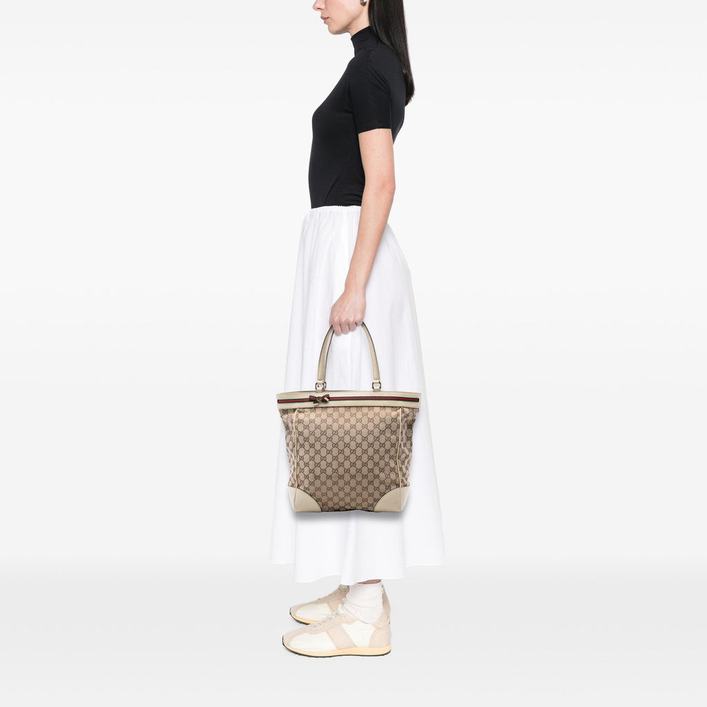 Gucci GG Canvas Web Mayfair Tote