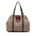Gucci GG Canvas Web New Ladies Tote