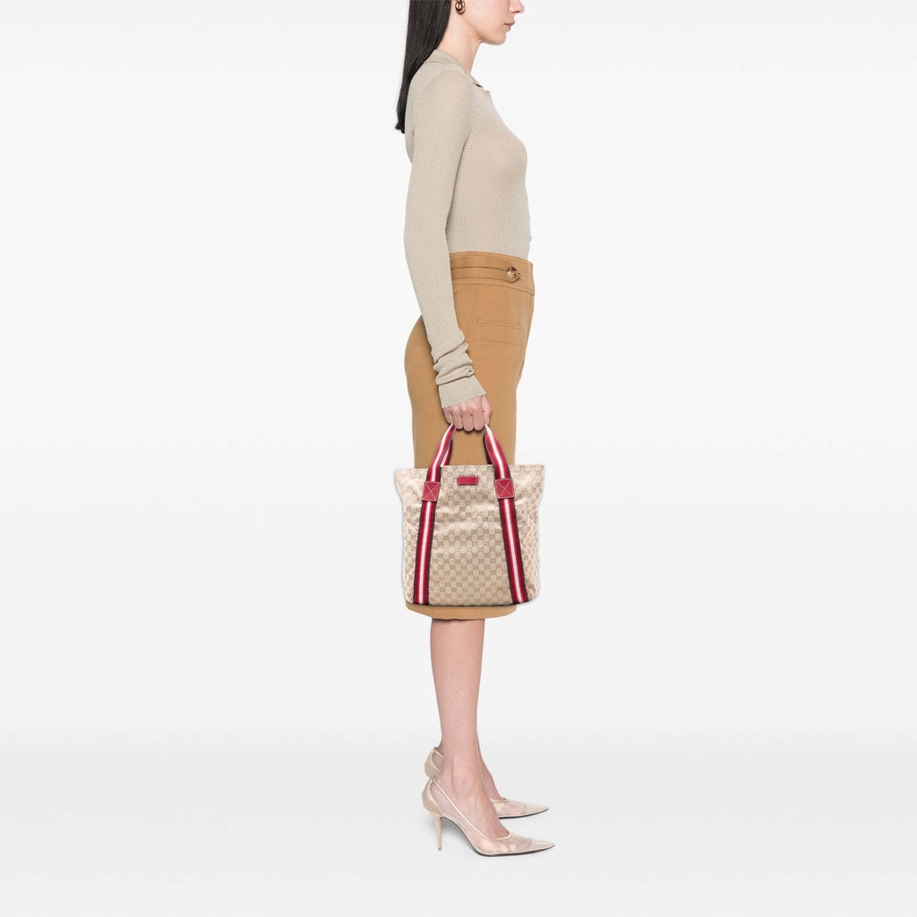 Gucci GG Canvas Web Tote