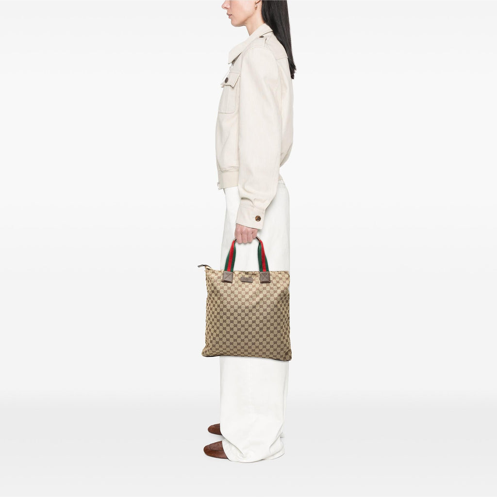 Gucci GG Canvas Web Vertical Tote