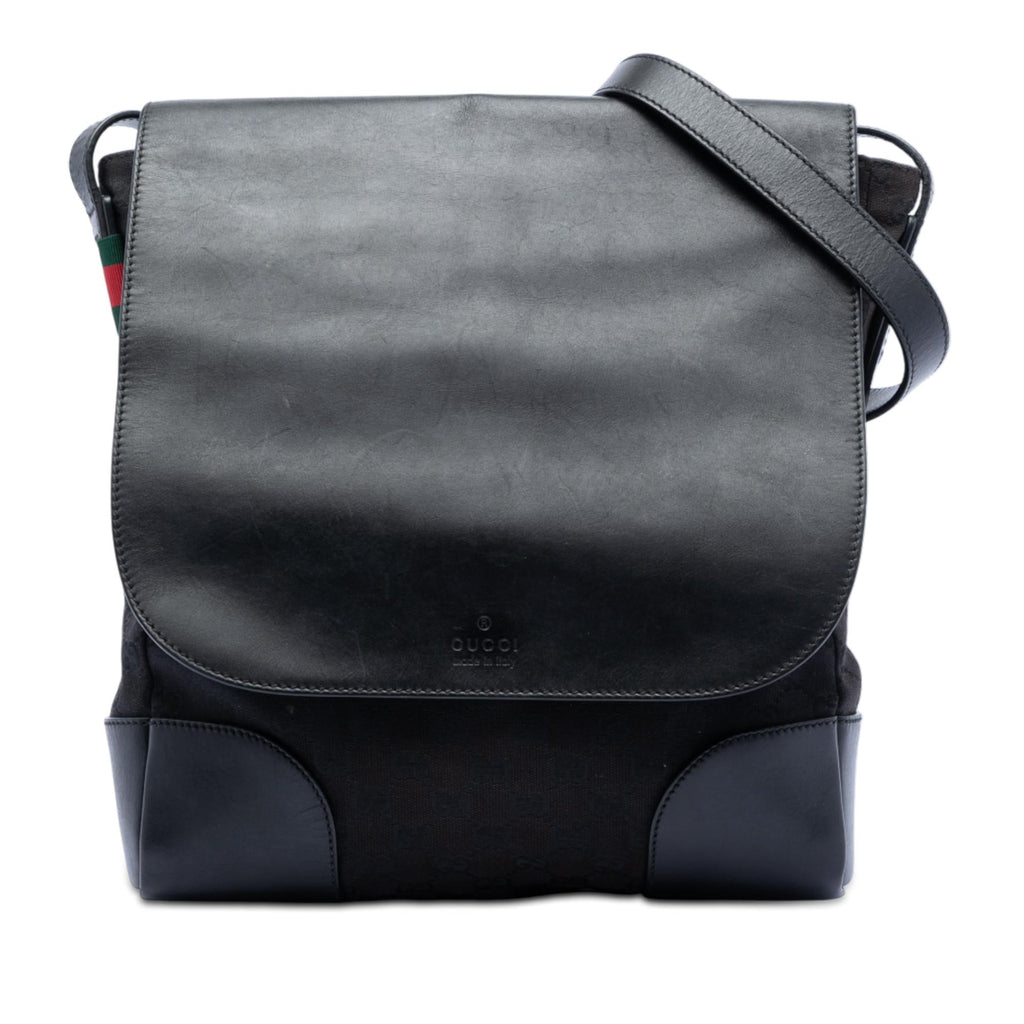 Gucci GG Canvas and Leather Crossbody