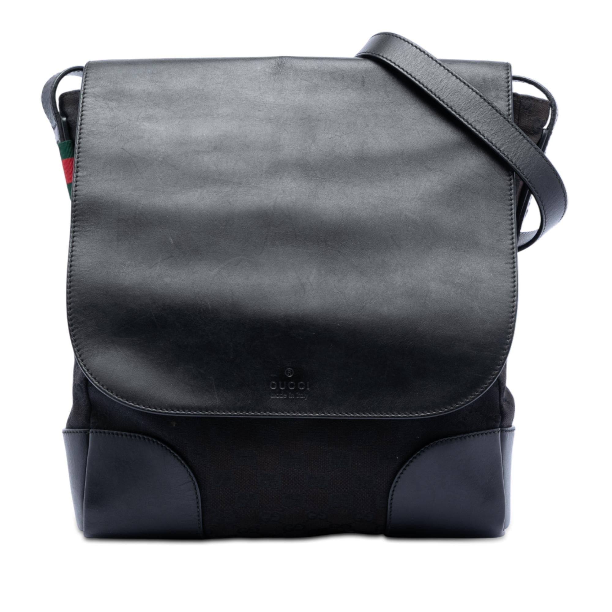 Gucci GG Canvas and Leather Crossbody