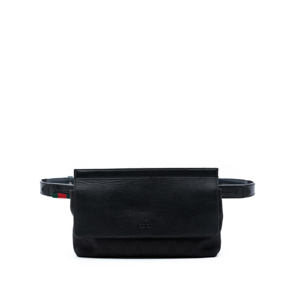 Gucci GG Canvas and Leather Web Belt Bag