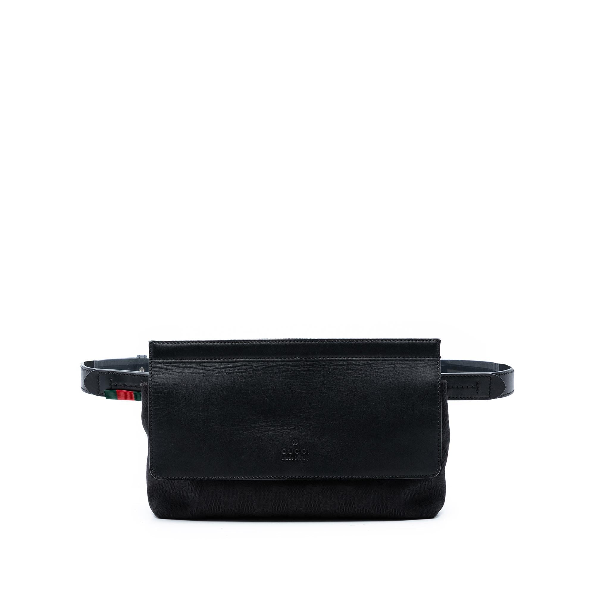 Gucci GG Canvas and Leather Web Belt Bag