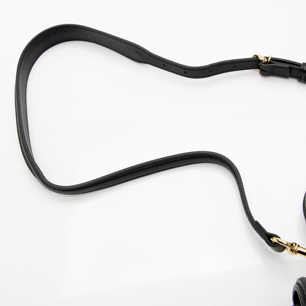 Gucci GG Debossed Leather Small Top Handle (SHF-hGmUB9)