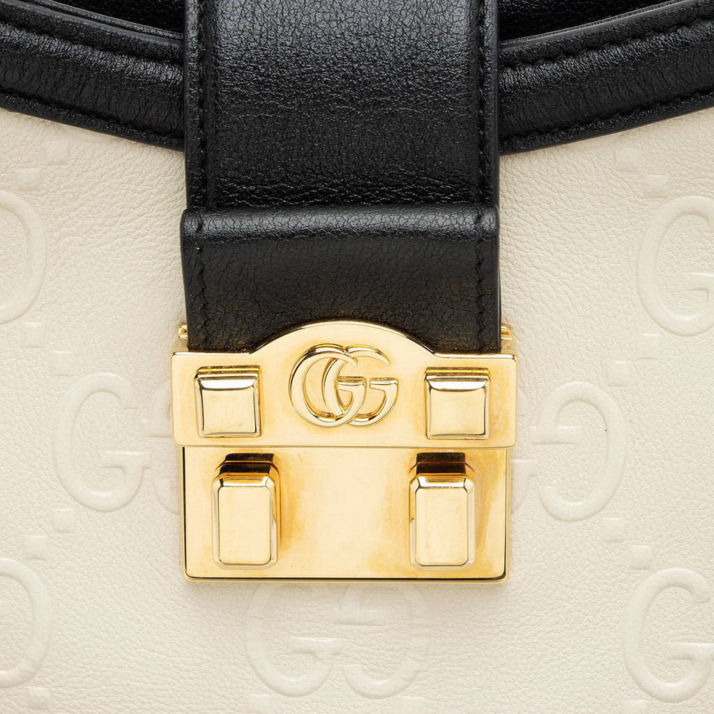 Gucci GG Debossed Leather Wonka Chain Shoulder Bag