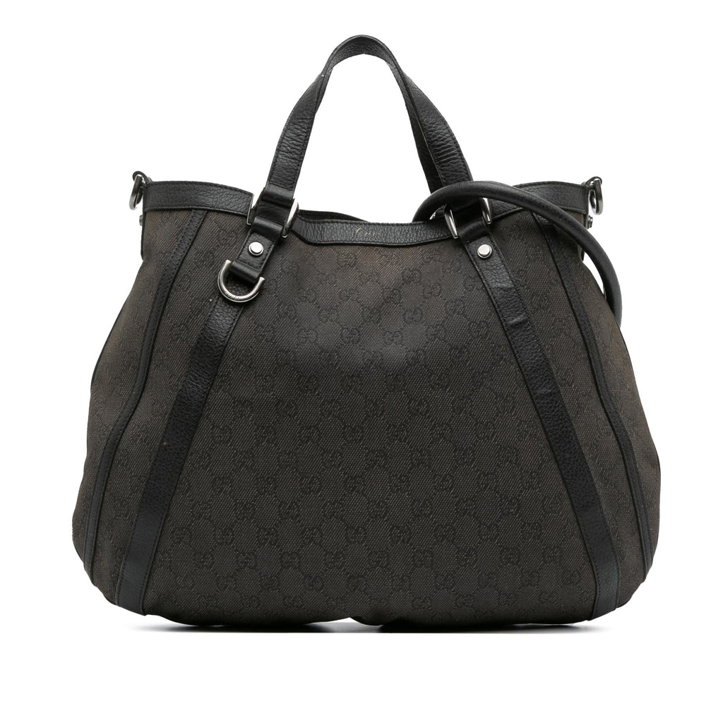 Gucci GG Denim Abbey D Ring Satchel