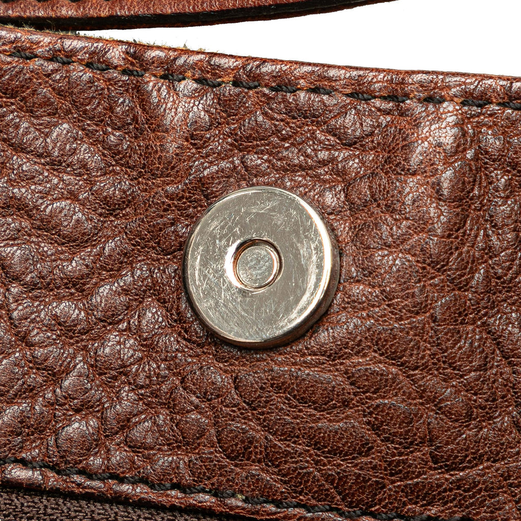Gucci GG Denim Horsebit Shoulder Bag